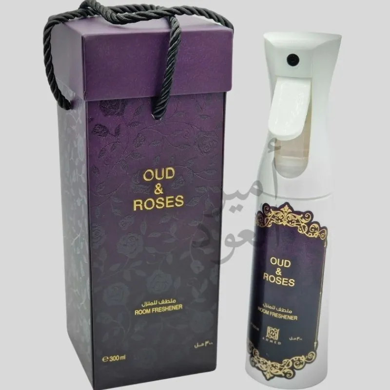 Panier Express Désodorisant Oud & Roses Ahmed Al Maghribi 300ml Spray d'intérieur Online