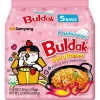 Panier Express Nouilles coréennes instantanées Buldak saveur carbonara – Pack de 5 x 140 g – Samyang Best