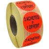 Panier Express Stickers promotionnel adhésif | 2 achetés 1 offert | Autocollant soldes | Rouleau de 1000 étiquettes Clearance